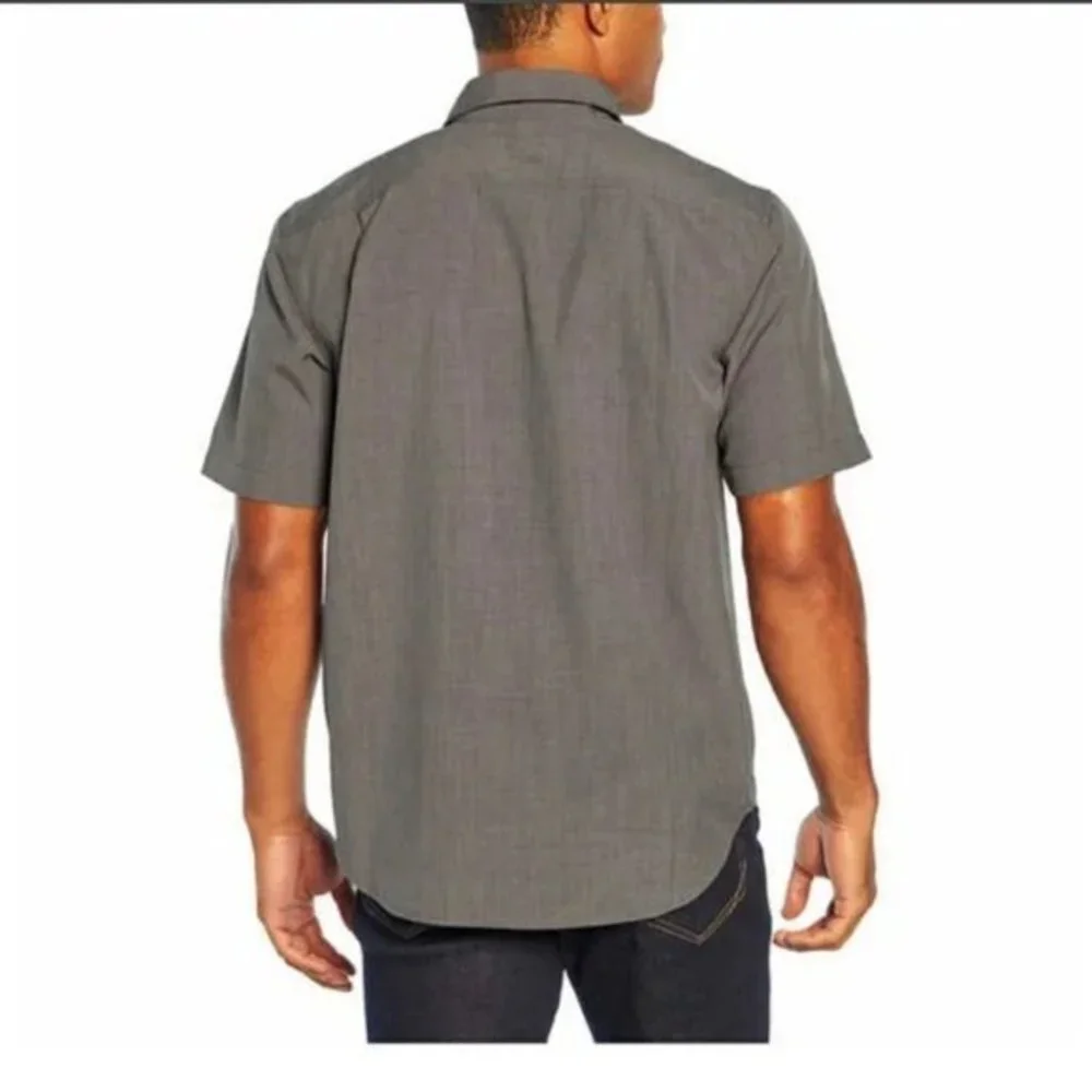 GRAY Orvis Men short sleeve woven tech shirt‎ - Picture 4 of 5